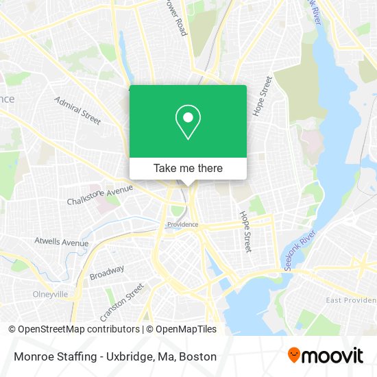 Mapa de Monroe Staffing - Uxbridge, Ma