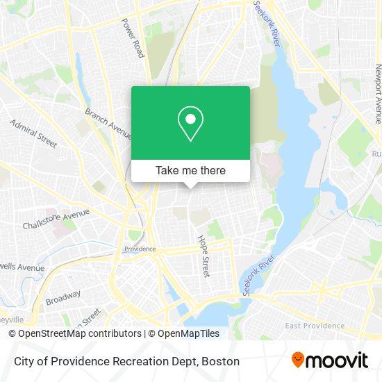 City of Providence Recreation Dept map