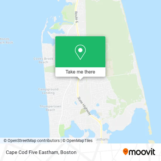 Cape Cod Five Eastham map