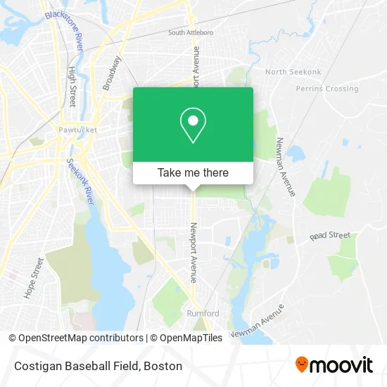 Mapa de Costigan Baseball Field