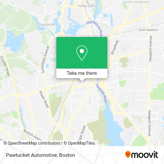 Pawtucket Automotive map