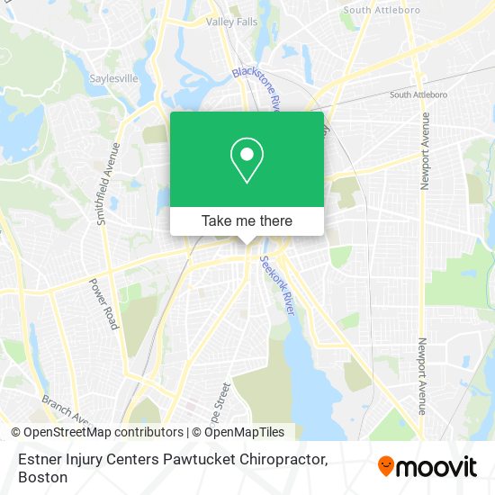 Mapa de Estner Injury Centers Pawtucket Chiropractor