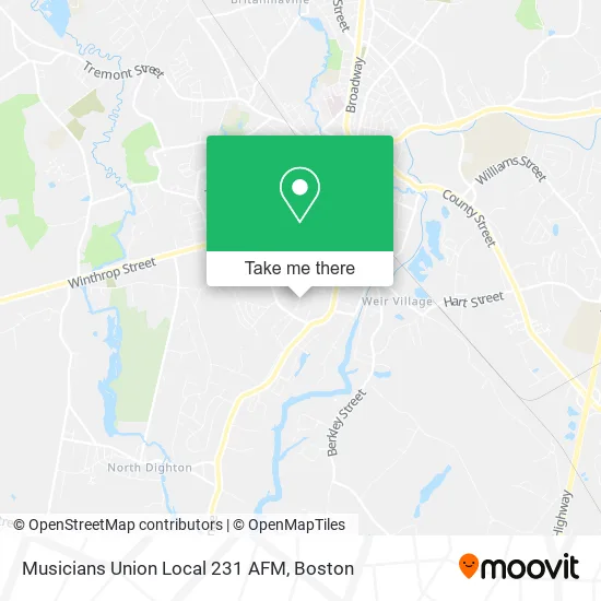 Musicians Union Local 231 AFM map