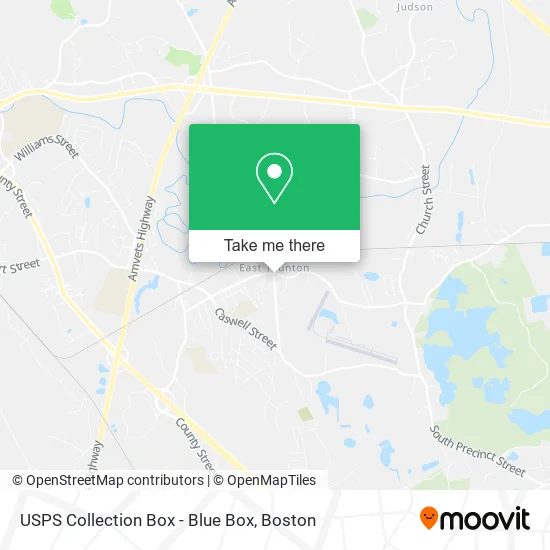 USPS Collection Box - Blue Box map
