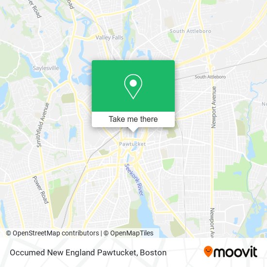 Occumed New England Pawtucket map