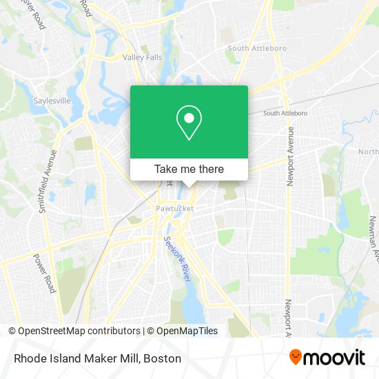 Mapa de Rhode Island Maker Mill