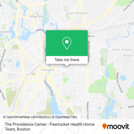 The Providence Center - Pawtucket Health Home Team map