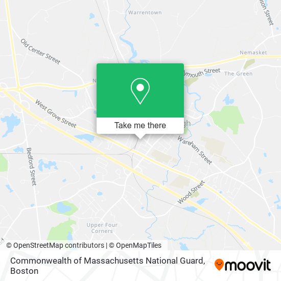 Commonwealth of Massachusetts National Guard map