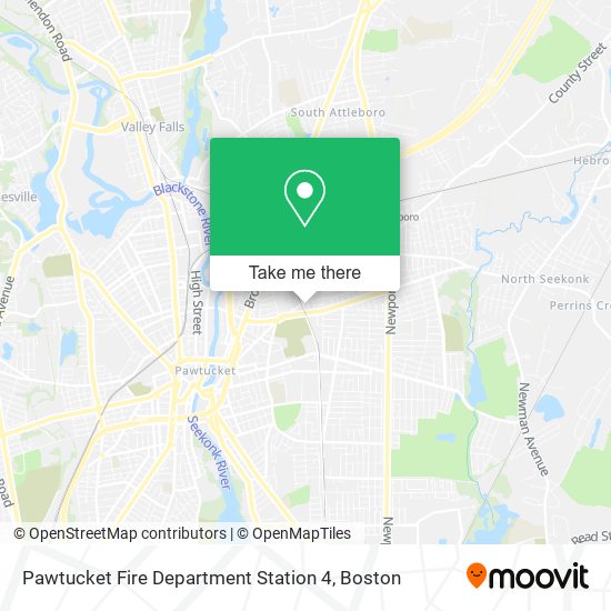 Mapa de Pawtucket Fire Department Station 4
