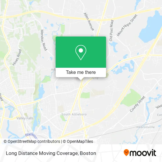 Long Distance Moving Coverage map