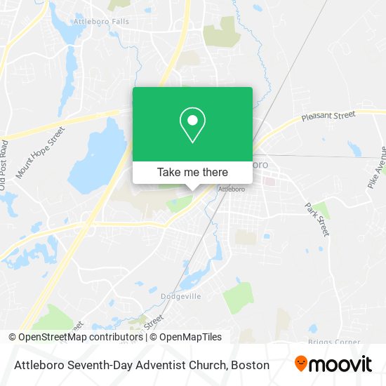 Mapa de Attleboro Seventh-Day Adventist Church