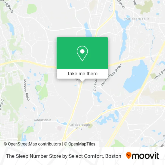 The Sleep Number Store by Select Comfort map