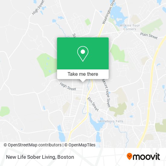 New Life Sober Living map