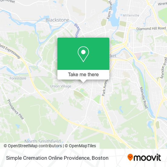 Mapa de Simple Cremation Online Providence