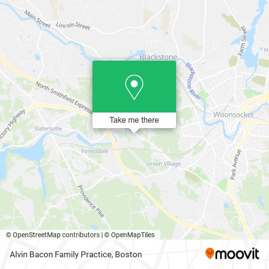 Alvin Bacon Family Practice map