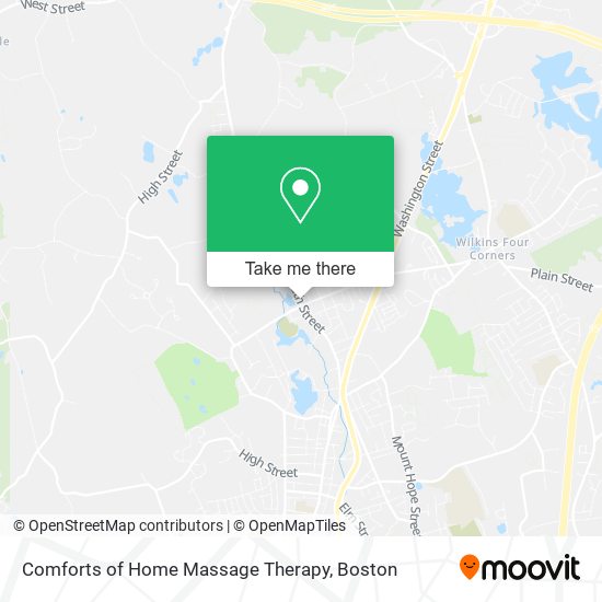 Comforts of Home Massage Therapy map