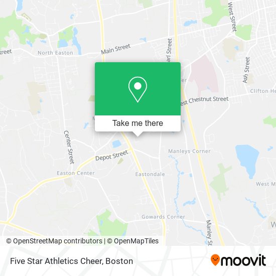 Five Star Athletics Cheer map