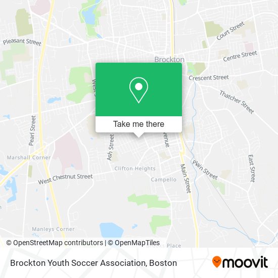 Brockton Youth Soccer Association map