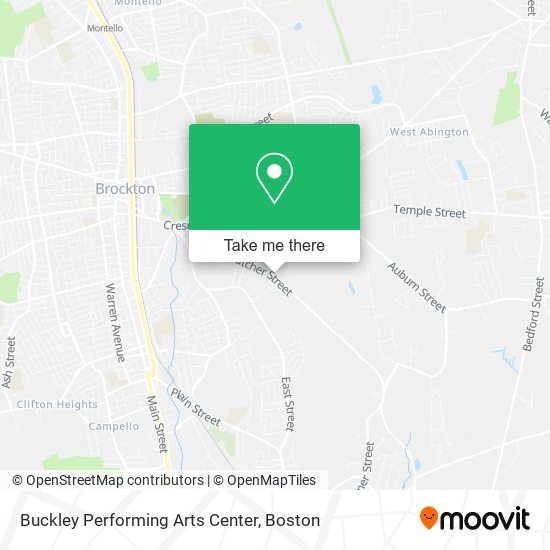 Buckley Performing Arts Center map