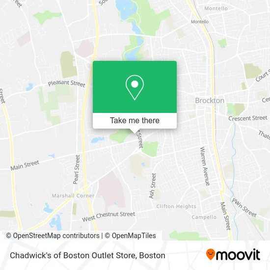 Chadwick's of Boston Outlet Store map