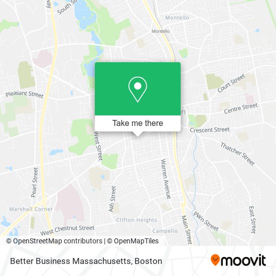 Better Business Massachusetts map
