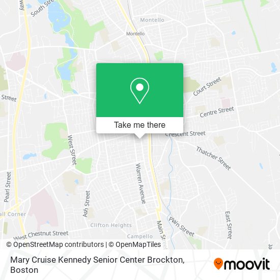 Mary Cruise Kennedy Senior Center Brockton map