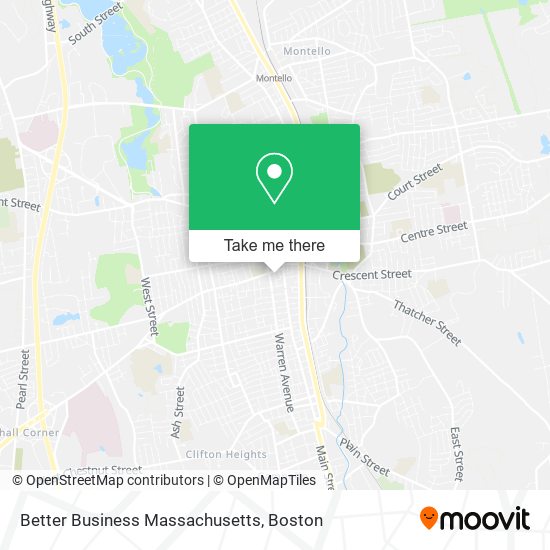 Better Business Massachusetts map