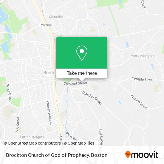 Mapa de Brockton Church of God of Prophecy