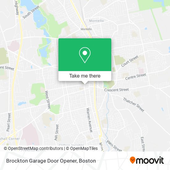 Brockton Garage Door Opener map