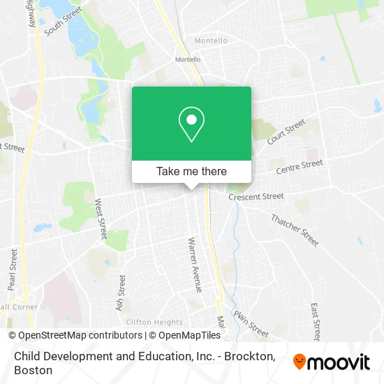 Child Development and Education, Inc. - Brockton map