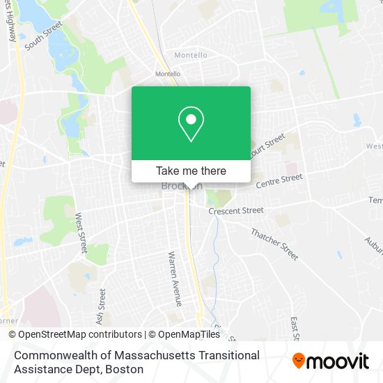 Mapa de Commonwealth of Massachusetts Transitional Assistance Dept