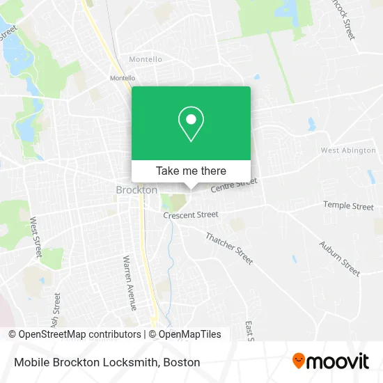 Mobile Brockton Locksmith map