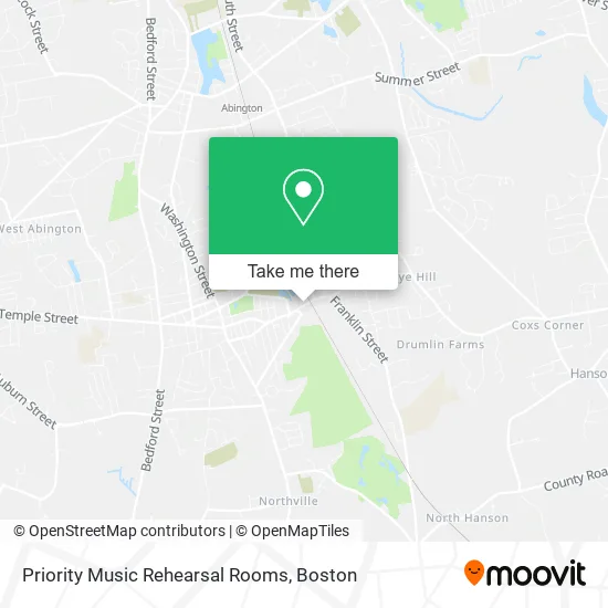 Priority Music Rehearsal Rooms map