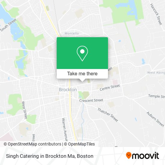 Mapa de Singh Catering in Brockton Ma