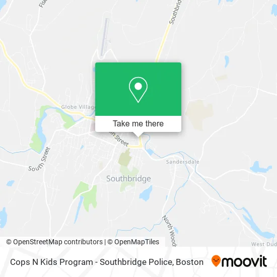 Cops N Kids Program - Southbridge Police map