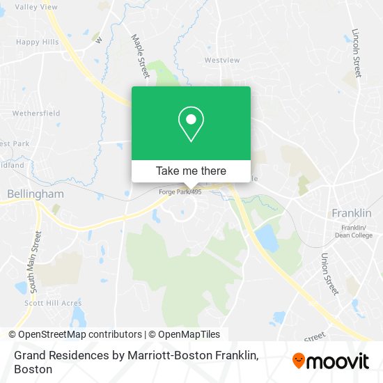 Mapa de Grand Residences by Marriott-Boston Franklin