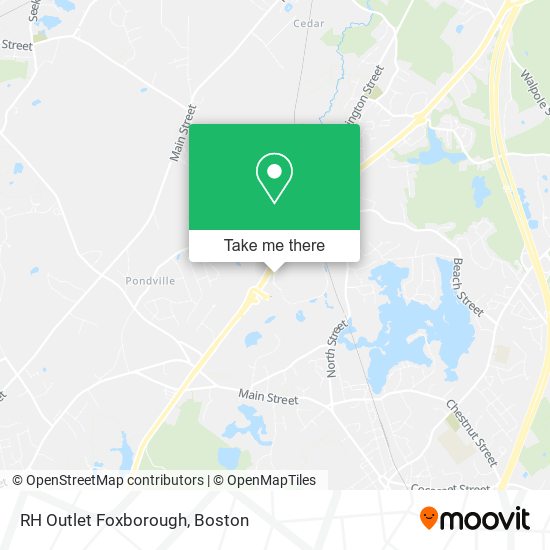 Mapa de RH Outlet Foxborough