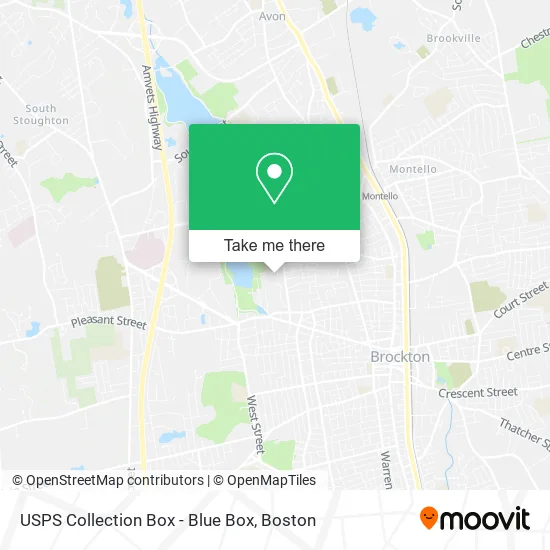 USPS Collection Box - Blue Box map