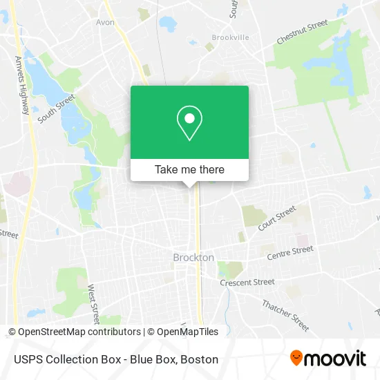 Mapa de USPS Collection Box - Blue Box