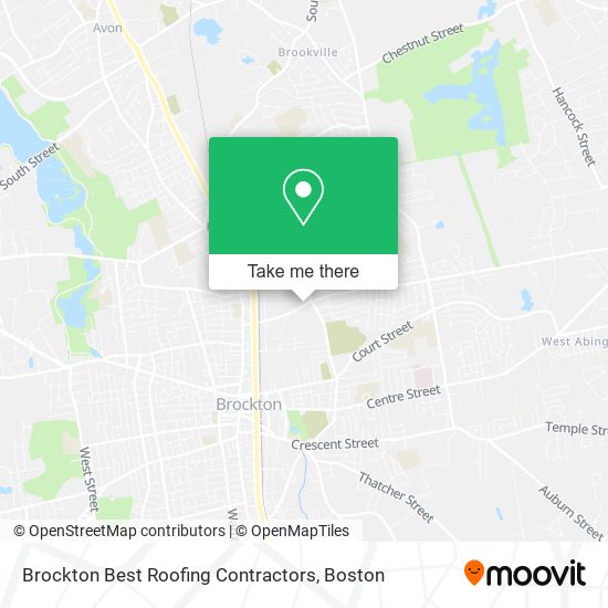 Mapa de Brockton Best Roofing Contractors
