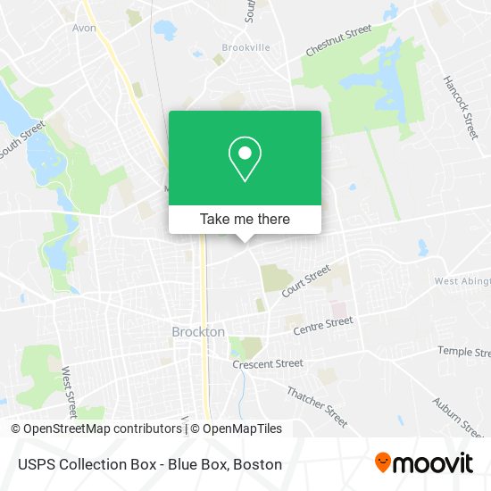 Mapa de USPS Collection Box - Blue Box