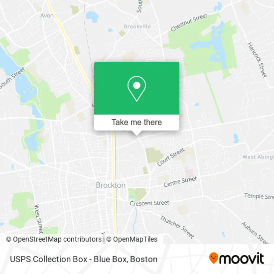 Mapa de USPS Collection Box - Blue Box