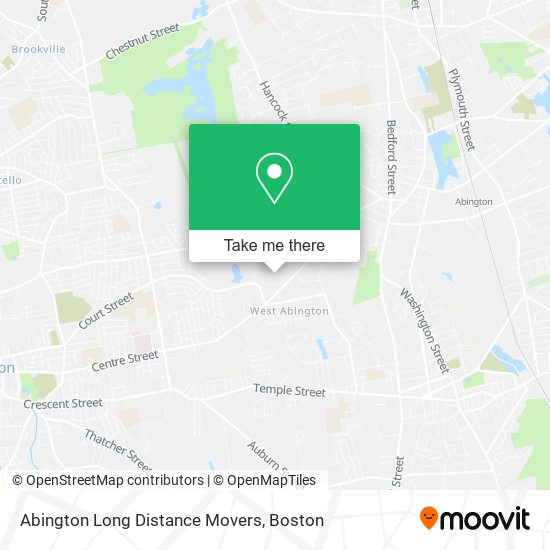 Abington Long Distance Movers map