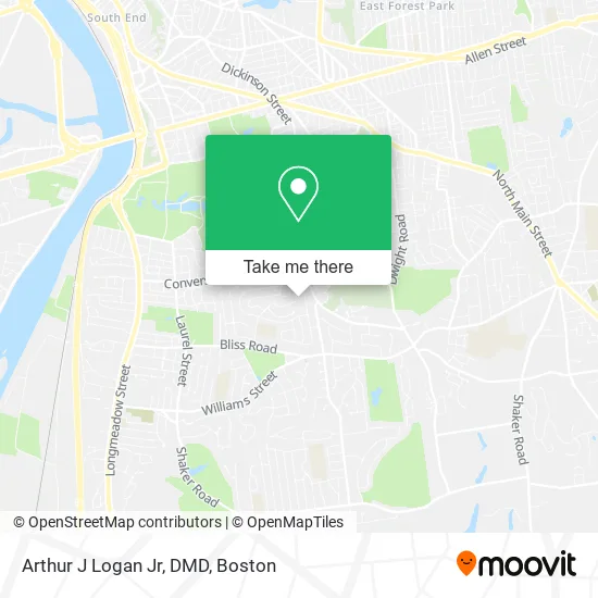 Arthur J Logan Jr, DMD map