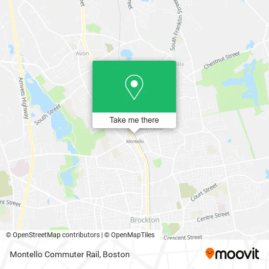 Montello Commuter Rail map