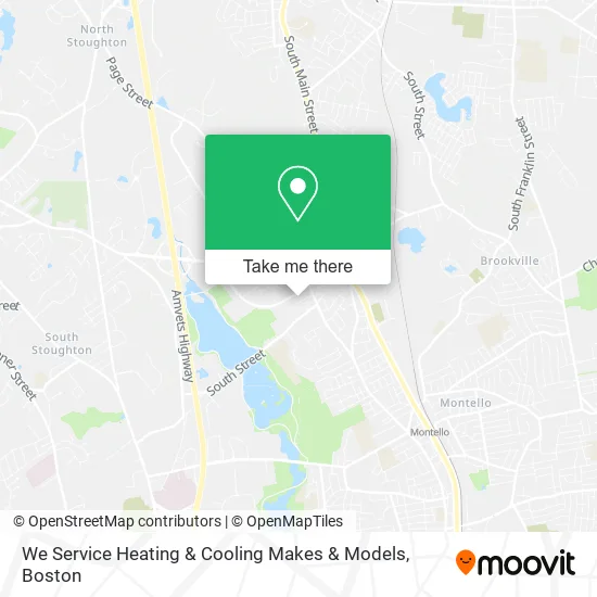 We Service Heating & Cooling Makes & Models map