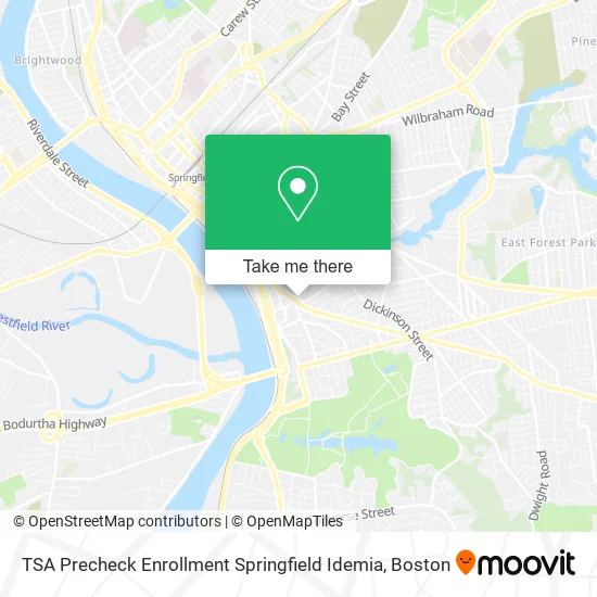TSA Precheck Enrollment Springfield Idemia map
