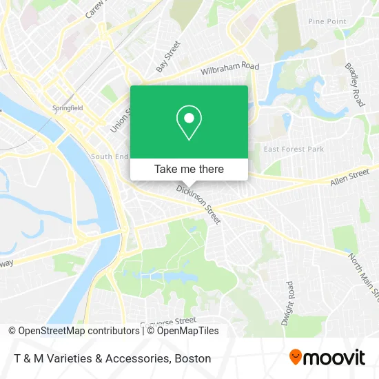 T & M Varieties & Accessories map