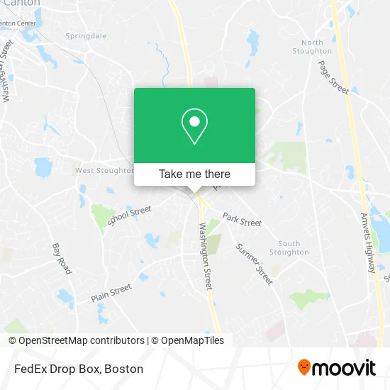 FedEx Drop Box map