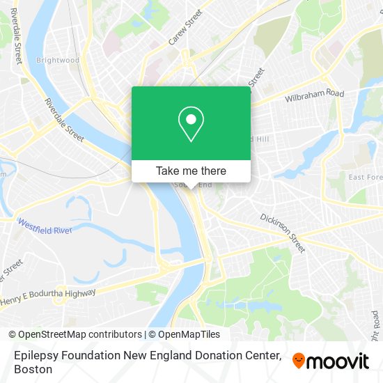 Mapa de Epilepsy Foundation New England Donation Center
